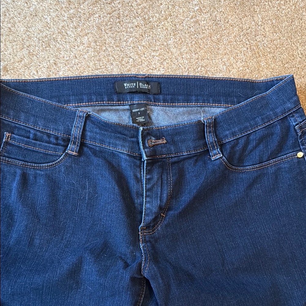 White House Black Market High Rise Dark Blue Jeans